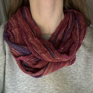 Striped Multicolor Infinity Scarf